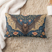 エレガント飛んでいるこうもりウィリアムインスパイアフローラ ランバークッション (ブランケット)