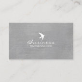 エレガント飛んでいるつや銀 名刺 (正面)