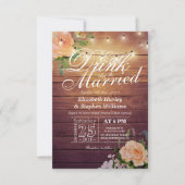 エレガント食べドリンク&ビー結婚した結婚式招待状 招待状 (正面)
