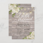 エレガント食べドリンク&ビー結婚した結婚式招待状 招待状 (正面/裏面)