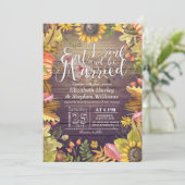 エレガント食べドリンク&ビー結婚した結婚式招待状 招待状 (スタンド正面)