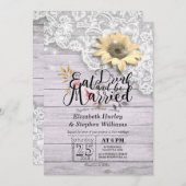 エレガント食べドリンク&ビー結婚した結婚式招待状 招待状 (正面/裏面)