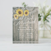 エレガント食べドリンク&ビー結婚した結婚式招待状 招待状 (スタンド正面)