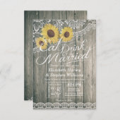 エレガント食べドリンク&ビー結婚した結婚式招待状 招待状 (正面/裏面)