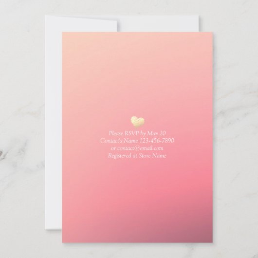 エレガント食べドリンク&ビー結婚した結婚式招待状 招待状 (裏面)