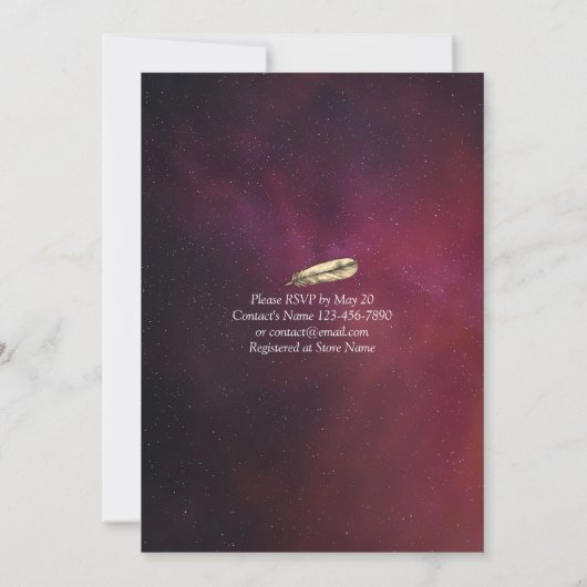 エレガント食べドリンク&ビー結婚した結婚式招待状 招待状 (裏面)