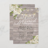 エレガント食べドリンク&ビー結婚した結婚式招待状 招待状 (正面/裏面)