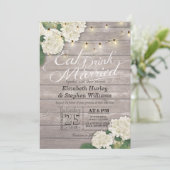 エレガント食べドリンク&ビー結婚した結婚式招待状 招待状 (スタンド正面)