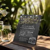 エレガント食べドリンク&ビー結婚した結婚式招待状 招待状