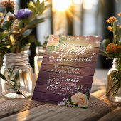 エレガント食べドリンク&ビー結婚した結婚式招待状 招待状