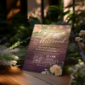 エレガント食べドリンク&ビー結婚した結婚式招待状 招待状