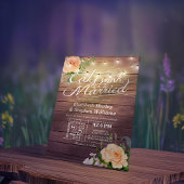 エレガント食べドリンク&ビー結婚した結婚式招待状 招待状