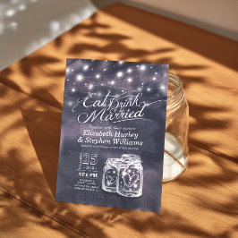 エレガント食べドリンク&ビー結婚した結婚式招待状 招待状