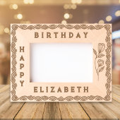 エレガント飾縁ど誕生日 レーザー彫刻フレーム