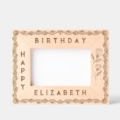エレガント飾縁ど誕生日 レーザー彫刻フレーム (正面)