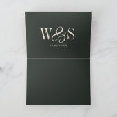 エレガント骨イニシャル結婚のカップル サンキューカード (内部)