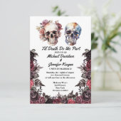 エレガント骨格フローラゴシックハロワ結婚イン 招待状 (スタンド正面)