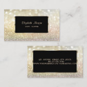 エレガント高スタイリッシュ度モダン《写真》ぼけ味 名刺 (正面/裏面)