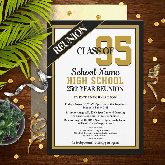 エレガント高フォーマル校懇親会招待状 招待状