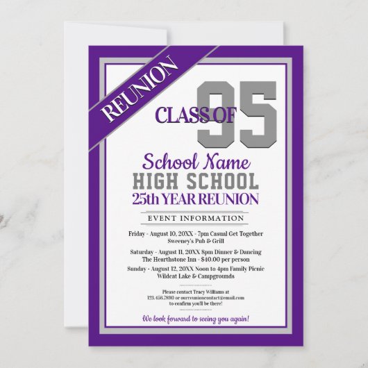 エレガント高フォーマル校懇親会招待状 招待状 (正面)