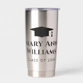 エレガント高卒パーソナライズされた 保温保冷タンブラー (左面)