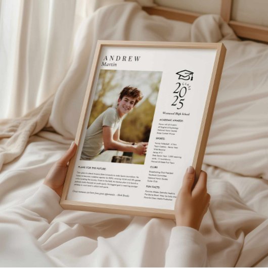 エレガント高校写真大学院生ギフト ポスター