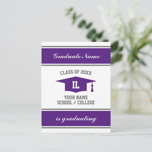 エレガント高校卒業写真 案内ポストカード (スタンド正面)