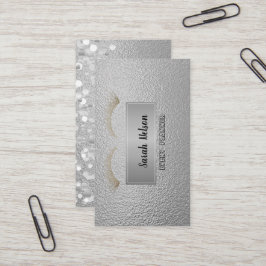 エレガント高級シルバフェイクーのラッシュ名刺 名刺