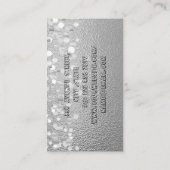 エレガント高級シルバフェイクーのラッシュ名刺 名刺 (裏面)