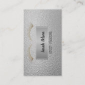 エレガント高級シルバフェイクーのラッシュ名刺 名刺 (正面)