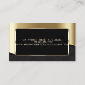 エレガント高級スタイリッシュ、プロフェッショナル、フェイク金ゴールド 名刺 (裏面)
