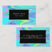エレガント高級スタイリッシュ,モダン，ホログラフィック 名刺 (正面/裏面)