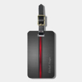 エレガント高級ストライプの ラゲッジタグ (正面縦)