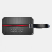 エレガント高級ストライプの ラゲッジタグ (裏面横)