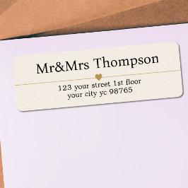 エレガント高級ホワイト金ゴールドハートラ結婚イン ラベル