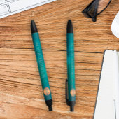 エレガント高級モノグラムパーソナライズされた金ゴールド緑 黒ボールペン