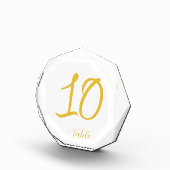 エレガント高級金ゴールドス結婚クリプトのテーブル番号 フォトブロック (右)