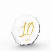 エレガント高級金ゴールドス結婚クリプトのテーブル番号 フォトブロック (左)