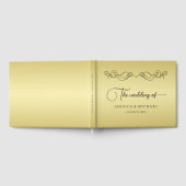 エレガント高級金ゴールド華美結婚ズ ゲストブック (全面)