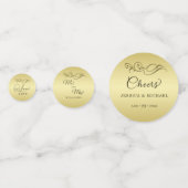 エレガント高級金ゴールド華美結婚ズ コンフェッティ (正面)