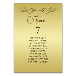 エレガント高級金ゴールド華美結婚ズ テーブルナンバー
