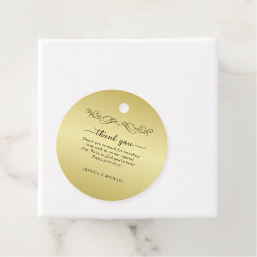 エレガント高級金ゴールド華美結婚ズ フェイバータグ (インサイチュ)