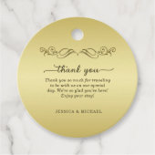 エレガント高級金ゴールド華美結婚ズ フェイバータグ (正面)