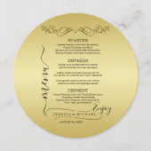 エレガント高級金ゴールド華美結婚ズ メニュー (正面)