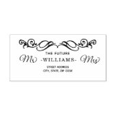 エレガント高級金ゴールド華美結婚ズ ラバースタンプ (インプリント)