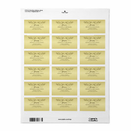 エレガント高級金ゴールド華美結婚ズ ラベル