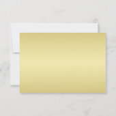 エレガント高級金ゴールド華美結婚ズ 出欠カード (裏面)