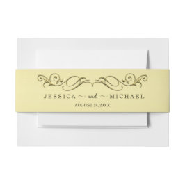 エレガント高級金ゴールド華美結婚ズ 招待状ベリーバンド