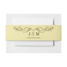 エレガント高級金ゴールド華美結婚ズ 招待状ベリーバンド