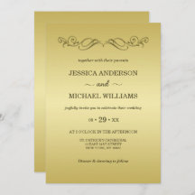 エレガント高級金ゴールド華美結婚ズ